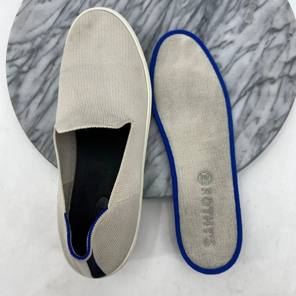 Rothys Shoes Womens 10 The Original Slip On Sneaker Ash Gray Loafer Casual Daily